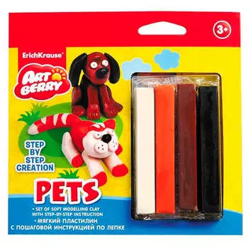 Пластилин 4цв эрих краузе артберри мягкий степ бай степ 81248