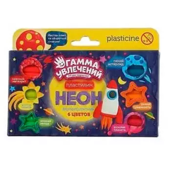 Пластилин 6цв гамма увлечений юный школьник 20156