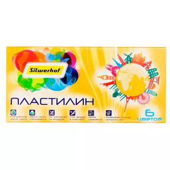 Пластилин 6 цв арт спейс 72 г со стеком 253972