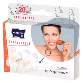 Пластыри матопат 20 шт прозрачные