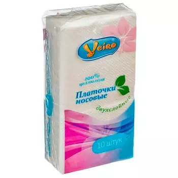 Платочки бумажные виеро 10 шт 2-х слойные