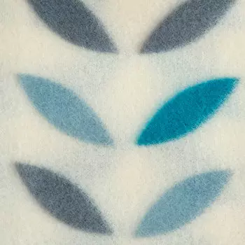 Плед флис сканди белезза 130*170 см бирюза листочки