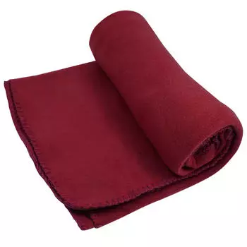Плед флисовый Европа однотонный бордовый 150х200см