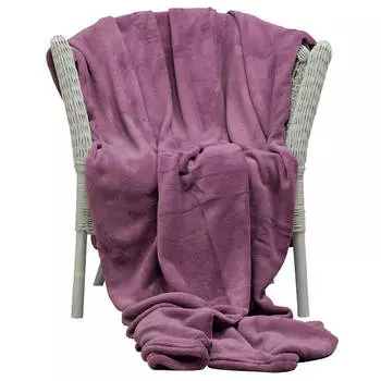 Плед микрофибра Plain 085 200*220 пыльная сирень