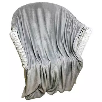 Плед микрофибра плайн дымчато-серый 140*200