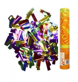 Пневмохлопушка патибум 30см в пластиковой тубе фольгированное конфетти