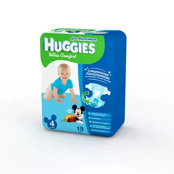 Подгузники Huggies Ultra Comfort 19шт 8-14кг 4 для мальчиков