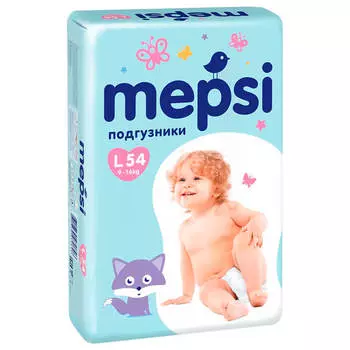 Подгузники Mepsi 54шт l 9-16кг