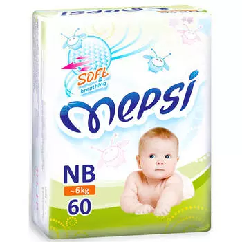 Подгузники Mepsi 60шт nb -6кг