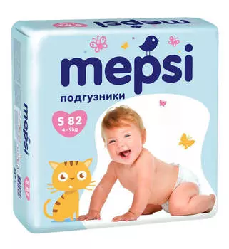 Подгузники Mepsi 82шт s 4-9кг