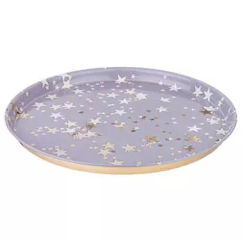 Поднос сервировочный 33*2,1см Agness голд стар 898-055