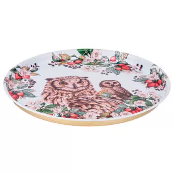 Поднос сервировочный 33*2,1см Agness лесная сказка 898-053