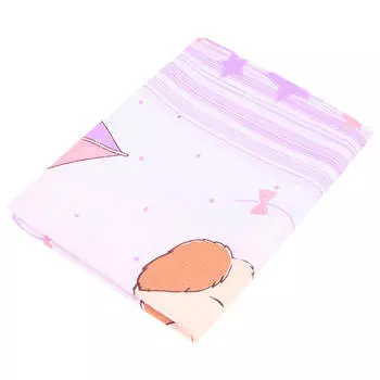 Пододеяльник детский Зайка моя 110*140см утенок с шариками бязь фиолетовый 11801509