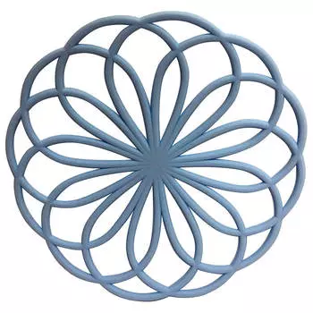 Подставка под горячее цветок силикон сиреневая