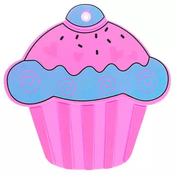 Подставка под горячее кекс силикон розовая