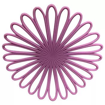 Подставка под горячее ромашка силикон сиреневая