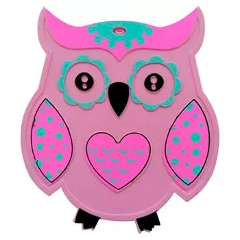 Подставка под горячее сова силикон розовая