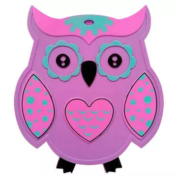 Подставка под горячее сова силикон сиреневая