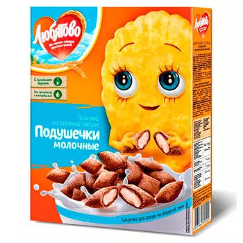 Подушечки Любятово 250г с молочной начинкой