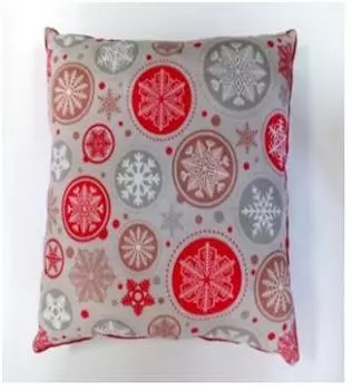 Подушка домвелл 40*40 см 177/1 снежинка красная 282843