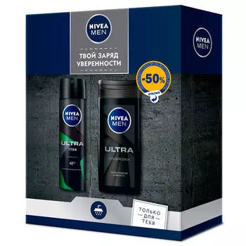 Набор подарочный Ultra гель для душа Men 250мл+антиперспирант Men спрей 200мл