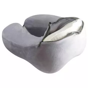 Подушка Save&amp;Soft для шеи серый 28*26*13см сумка из нетканного материала