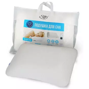Подушка Save&amp;Soft для сна 60*40*14см белый сумка из нетканного материала