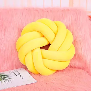 Подушка узел этель желтый