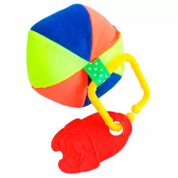 Погремушка-прорезыватель пластмастер мячик 11176