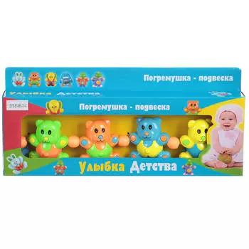 Погремушка-растяжка на коляску улыбка детства вох 34х4,5х15,5см 4 вида zyb-b1480-1/-4. Н71338