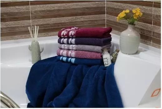 Полотенце махровое марсель розово-сиреневый 50*80