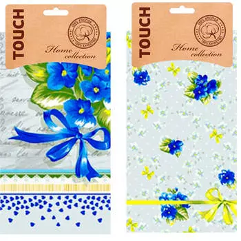 Полотенце рогожка 48*60 виола на хангере