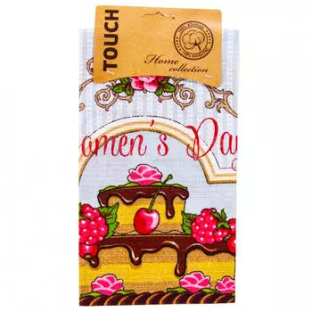 Полотенце вафельное 48*60 десерт на хангере