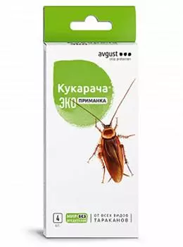 Приманка август эко 4 х1.5 г от всех видов тараканов