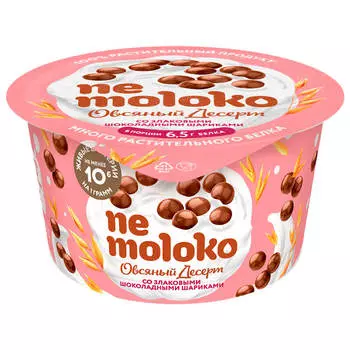 Продукт овсяный Nemoloko 130 г десерт со злаковыми шоколадными шариками