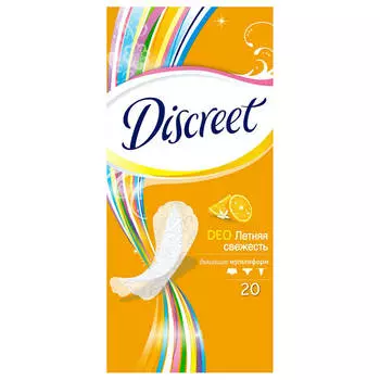 Прокладки ежедневные Discreet 20шт део летняя свежесть