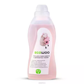 Промо гель для стирки EcoWoo 700мл шерсти и деликатных тканей+кондиционер EcoWoo 700 мл нежный пион