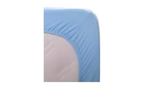 Простынь на резинке голубой 200*200