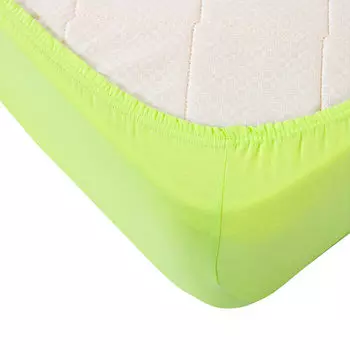 Простынь на резинке лимонный 200*200