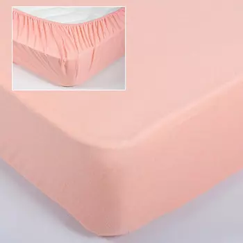 Простынь на резинке пудра 200*200