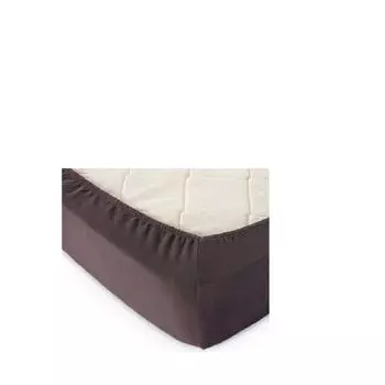 Простыня трикотажная на резинке 160*200*20см коричневая