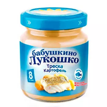 Пюре Бабушкино лукошко 100г треска картофель с 8 месяцев