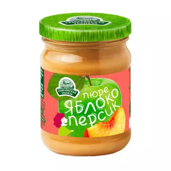 Пюре Cемилукская трапеза 260г яблоко-персик ст/б твист