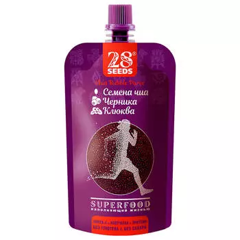 Пюре Чиа 28 Seeds 110мл черника клюква дой-пак