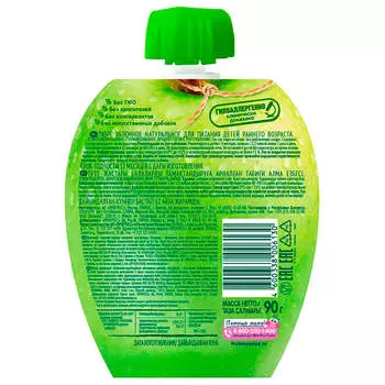 Пюре фрутоняня 90 г яблоко с 4 месяцев дой-пак