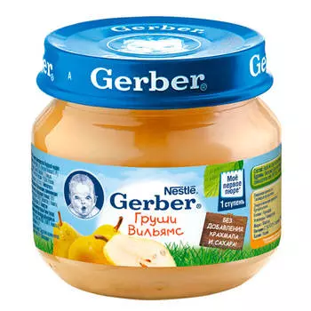 Пюре гербер 80г груша вильямс с 4 месяцев
