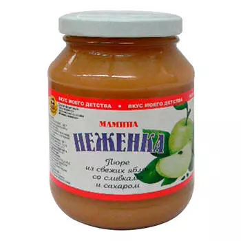 Пюре из свежих яблок Капитан Припасов со сливками и сахаром 260г