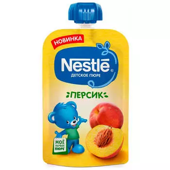 Пюре нестле 90 г персик с 4 месяцев дой-пак