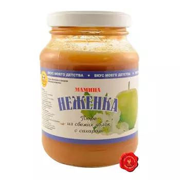 Пюре яблочно-банановое Капитан Припасов с сахаром 260г