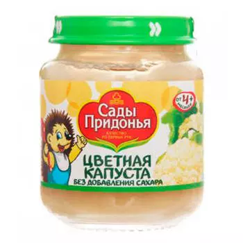 Пюре сады придонья 120г цветная капуста без сахара с 4 месяцев стекло